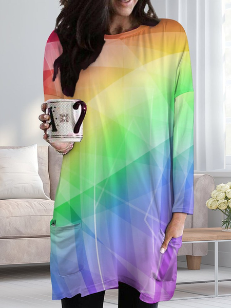 

Lilicloth X Paula Rainbow Geometric Women's Dresses, As picture, Dresses