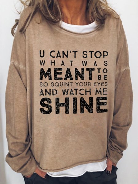 

Lilicloth X Tebesaya U Cant Stop Watch Me Shine Women's Sweatshirt, Light brown, Hoodies&Sweatshirts