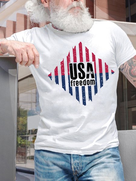 

Lilicloth X Abu Usa Freedom Men's T-Shirt, White, T-shirts