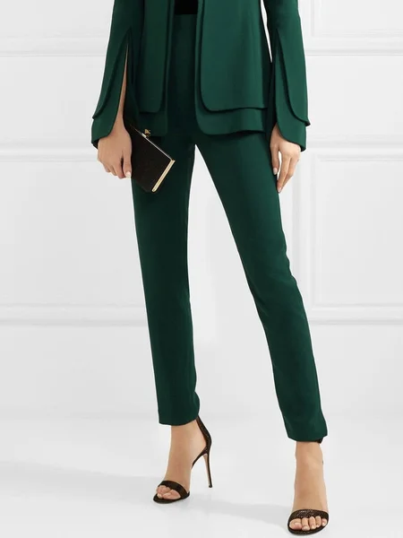 

Regular Fit Urban Plain Fashion Ankle Pants, Green, Pants