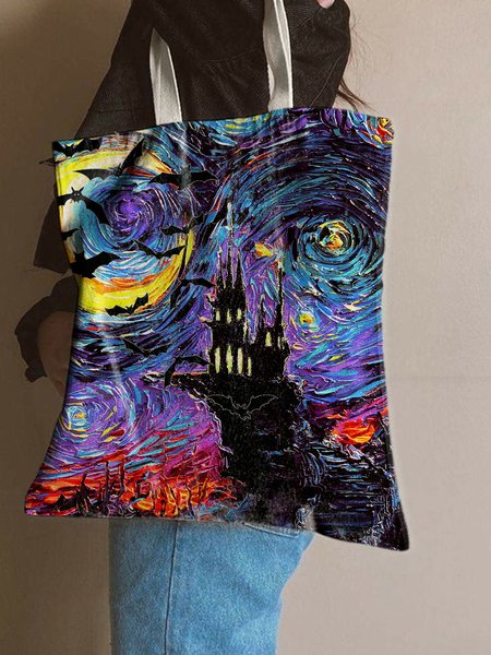 

Halloween Abstract Painting Shopping Totes, As picture, Bags