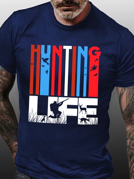 

Lilicloth X Abu Hunting Life Men's T-Shirt, Purplish blue, T-shirts