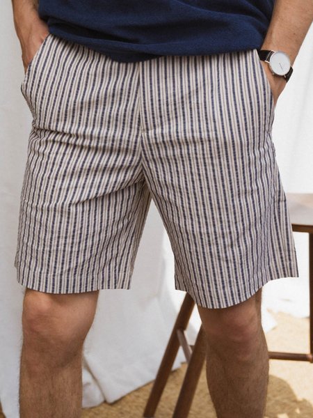 

Men's Bubble Wrinkle Casual Shorts, As picture, Men's shorts