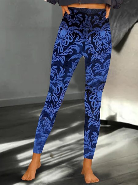 

Ethnic Tight Casual Leggings, Blue, Jeans