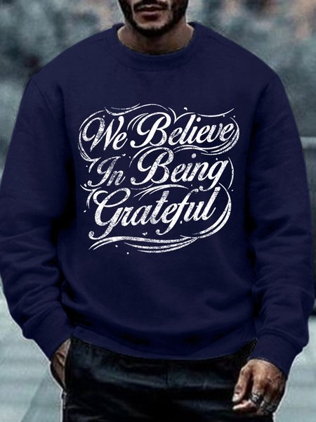 

Lilicloth X Tebesaya We Believe In Being Grateful Men's Sweatshirt, Deep blue, Hoodies&Sweatshirts