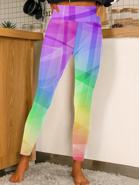 

Lilicloth X Paula Rainbow Geometric Women's Leggings, As picture, Leggings