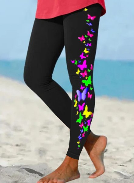 

Womens Butterfly Fit Casual Leggings, Black, Leggings
