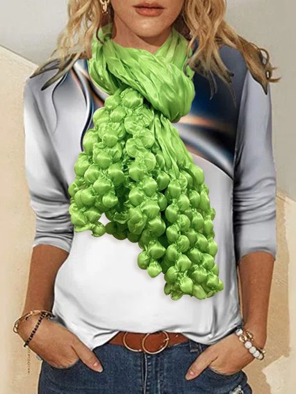 

Casual Silk Grape Scarf Everyday Scarf, Green, Women Scarves & Shawls