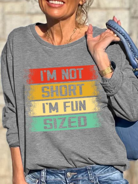 

Lilicloth X Jessanjony I'm Not Short I'm Fun Sized Women's Sweatshirt, Gray, Hoodies&Sweatshirts