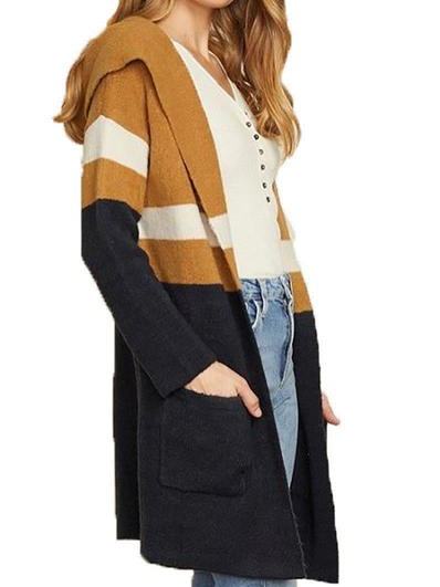 

JFN Casual Sweater Coat, Multicolor, Outerwear