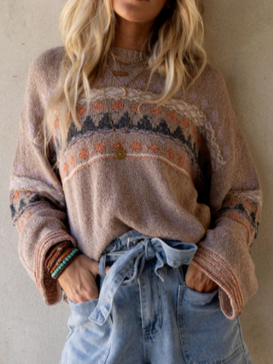 

Casual Crew Neck Wool/Knitting Marlow Sweater, Multicolor, Sweaters