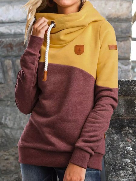 

Hoodie Color Block Sweatshirts, Yellow, Sweatshirts & Hoodies