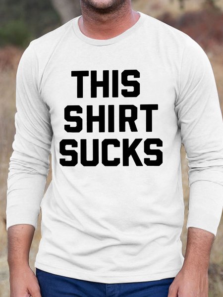 

Lilicloth X Yuna This Shirt Sucks Men's Long Sleeve T-Shirt, White, Long Sleeves
