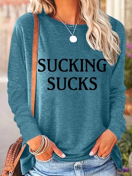

Lilicloth X Yuna Sucking Sucks Women's Long Sleeve T-Shirt, Green, Long sleeves