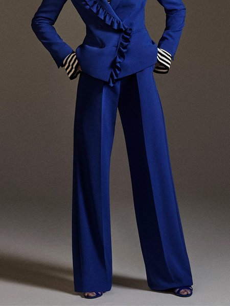 

Plain Urban Fashion Pants, Blue, Pants
