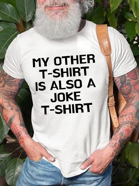 

Lilicloth X Yuna My Other T-Shirt Is Also A Joke T-Shirt Men's T-Shirt, White, T-shirts