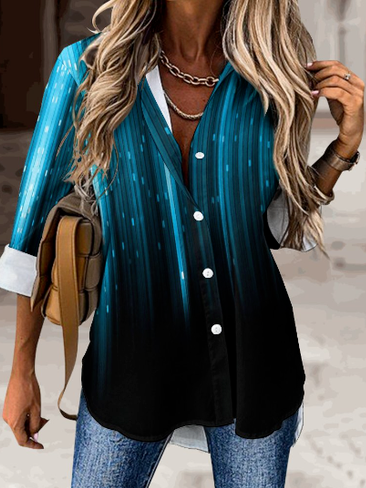 

Womens Abstract Print Blouse, As picture, Blouses