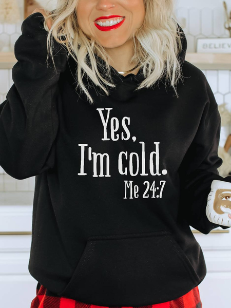 

Casual Text Letters Hoodie Sweatshirts, Black, Sweatshirts & Hoodies
