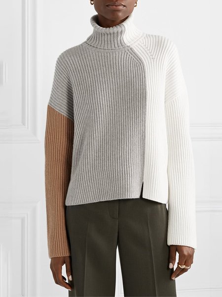 

Turtleneck Long sleeve Urban Regular Fit Daily Sweater, White, Sweaters