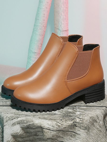 

Casual Low Top Chelsea Boots, Brown, Boots