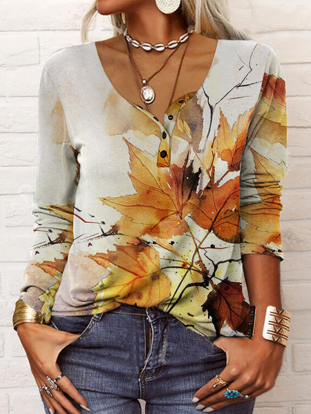 

Leaf Casual Regular Fit T-Shirt, Multicolor, T-Shirts