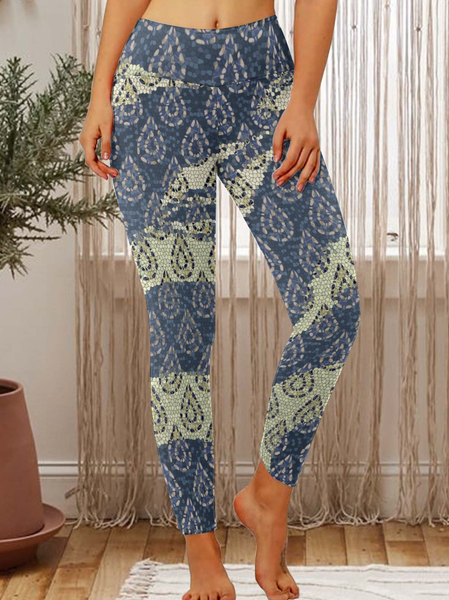 

Lilicloth x Iqs Water Drop Geometry Painting Women's Leggings, As picture, Leggings