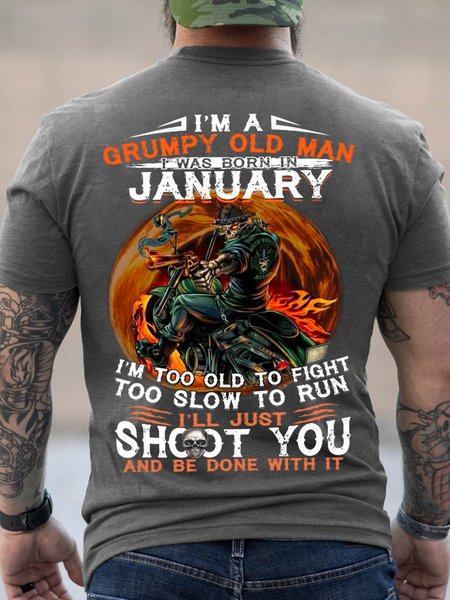 

Men Veterans I’m Too Old To Fight Too Slow To Run Casual T-Shirt, Deep gray, T-shirts