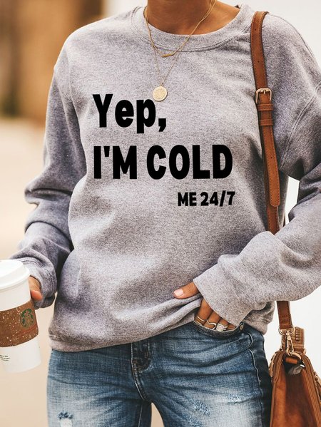 

Lilicloth X Kat8lyst Yep I'm Cold Me 24/7 Women's Sweatshirt, Gray, Hoodies&Sweatshirts