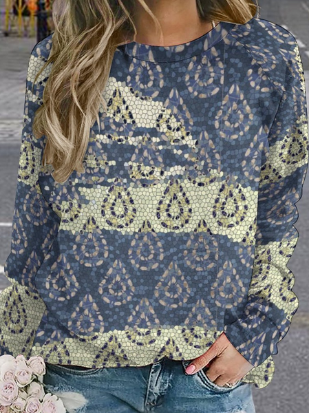 

Lilicloth x Iqs Water Drop Geometry Painting Women's Sweatshirt, As picture, Hoodies&Sweatshirts