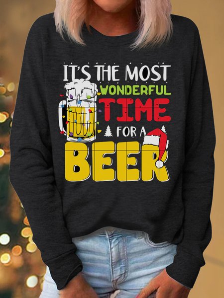 

Its The Most Wonderful Time For A Beer Christmas Munich Oktoberfest funny sweater plus size, Deep gray, Sweatshirts & Hoodies