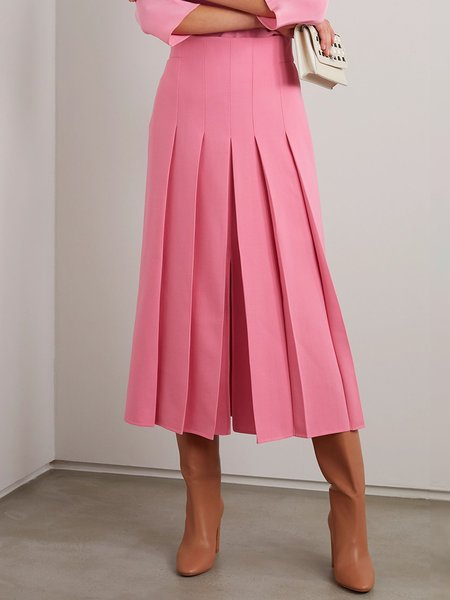 

Pink Daily Midi Pink Urban Regular Fit Skirt, Skirts