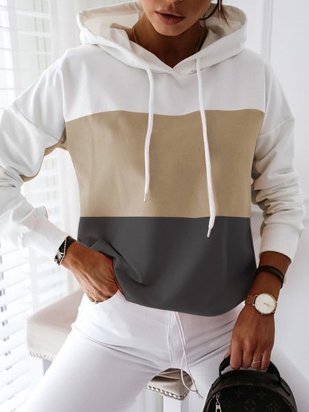 

Color Block Loose Casual Sweatshirts, Multicolor, Hoodies & Sweatshirts