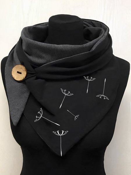 

Women's Dandelion Print Triangle Scarf Casual Mature, As picture, Scarfs
