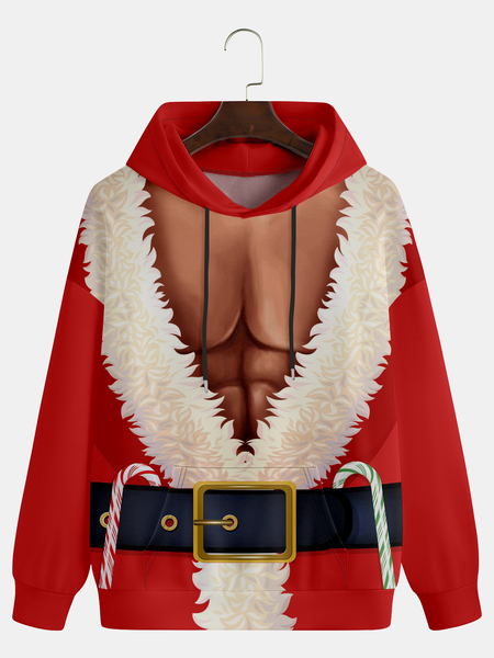 

Men's Christmas Graphic Print Hoodie, Red, Hoodies&Sweatshirts