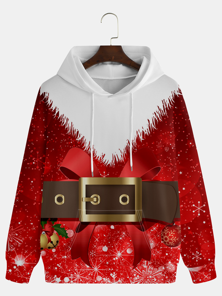 

Men's Christmas Graphic Print Hoodie, Red, Hoodies&Sweatshirts