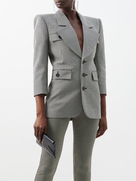 

Urban Black Three Quarter Regular Fit Plaid Blazer, Blazers