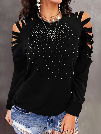 

Casual Crew Neck T-Shirt, Black, T-Shirts