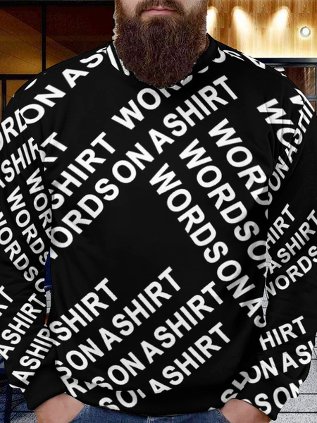 

Lilicloth X Paula Words On Shirt Men's Sweatshirt, Black, Hoodies&Sweatshirts
