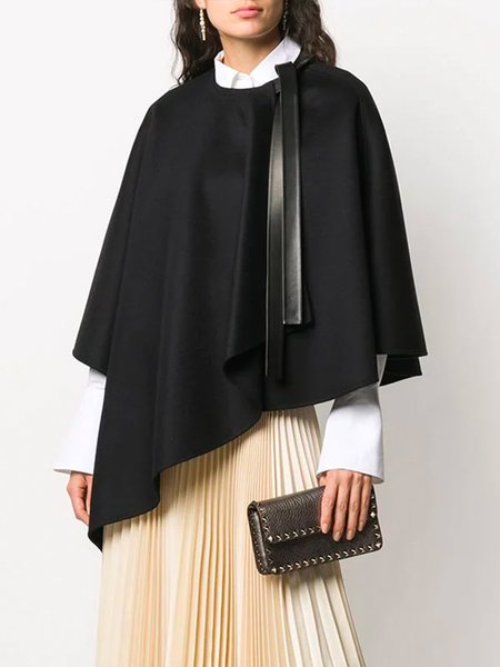 

Daily Black Plain Three Quarter Crew Neck Overcoat, Outerwear
