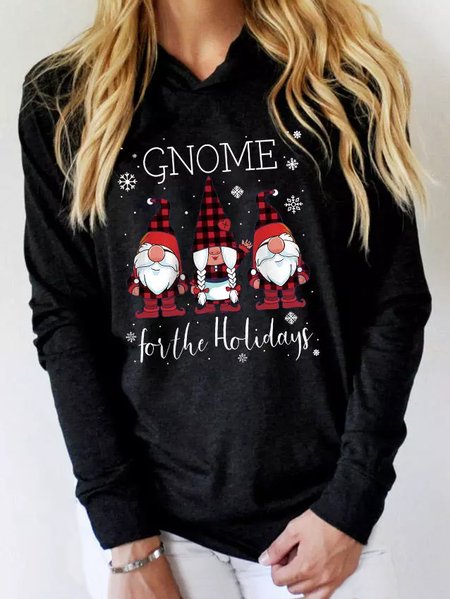 Casual Cartoon Sweatshirt, Gray, Hoodies & Sweatshirts