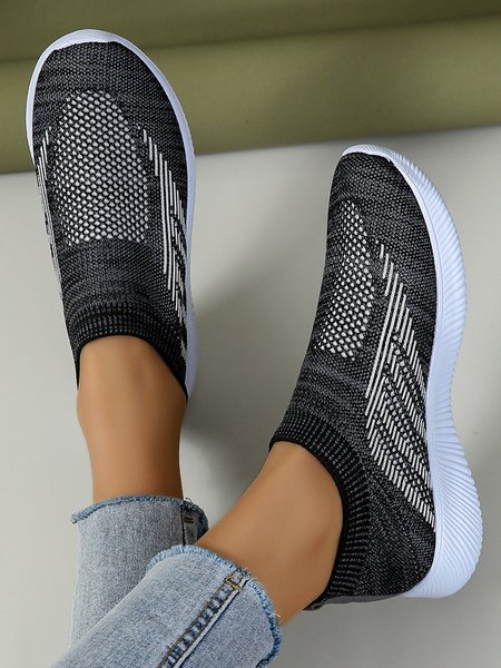 

Black and White Contrast Flyknit Sneakers, Sneakers