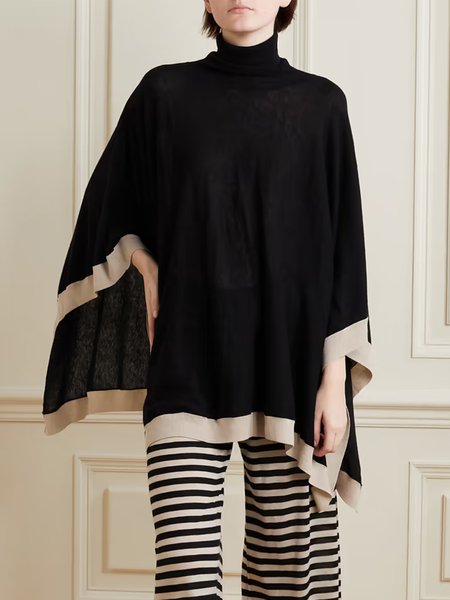 

Casual Loose Turtlenck Sweater, Black, Sweaters