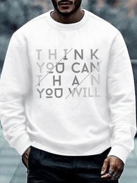 

Lilicloth X Tebesaya Think You Can Than You Will Men's Sweatshirt, White, Hoodies&Sweatshirts