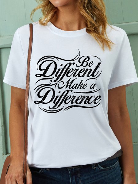 

Lilicloth X Tebesaya Be Different Make A Different Women's T-Shirt, White, T-shirts