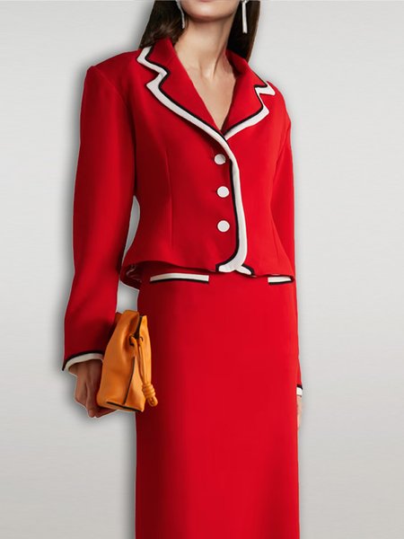

Urban Regular Fit Long Sleeve Blazer, Red, Blazers