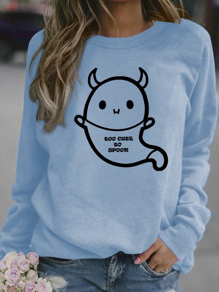 

Lilicloth x Iqs Too Cute To Spook Women's Halloween Sweatshirt, Light blue, Hoodies&Sweatshirts
