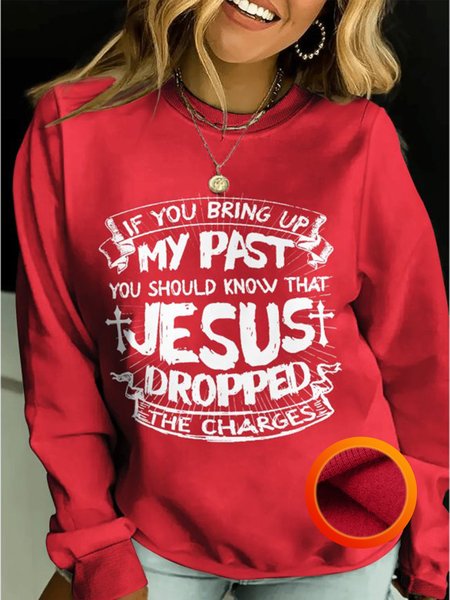 

Womens Jesus Casual Fleece Sweatshirt, Red, Hoodies&Sweatshirts