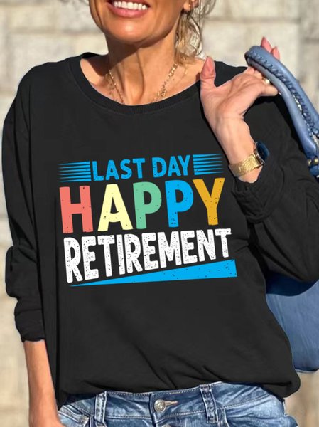 

Lilicloth X Jessanjony Last Day Happy Retirement Women's Sweatshirt, Black, Hoodies&Sweatshirts