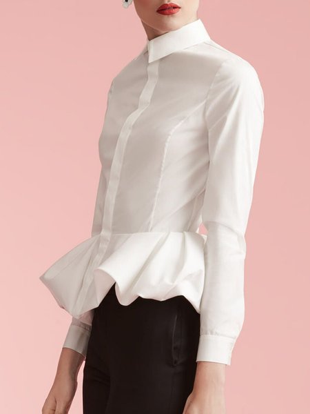 

Daily White Long sleeve Regular Fit Urban Blouse, Blouses and Shirts