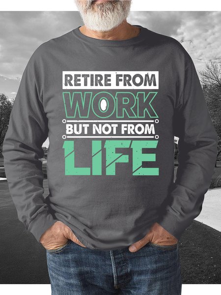 Lilicloth X Jessanjony Retire From Work But Not From Life Men's Sweatshirt, Gray, Hoodies&Sweatshirts
